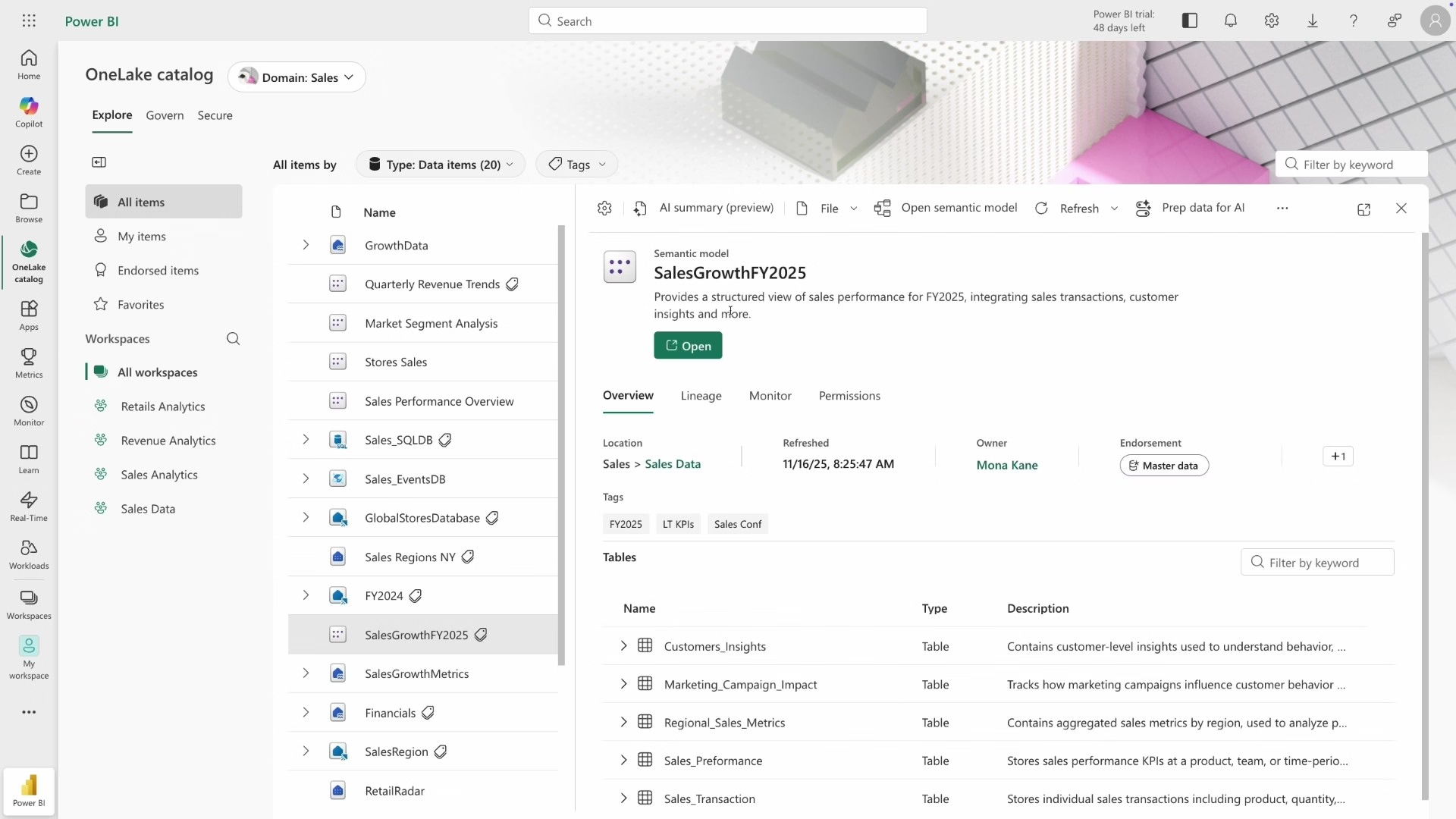 Microsoft OneLake in action